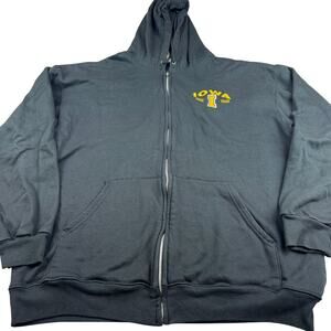 Vintage Iowa Hawkeyes Full Zip Hoodie - Size Large